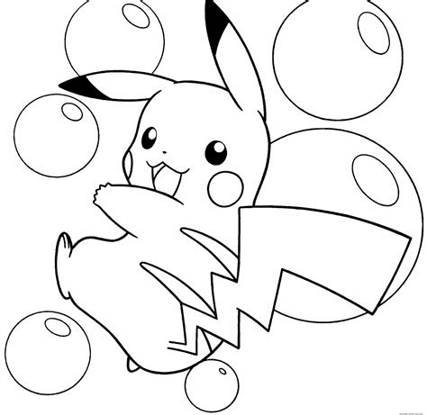 coloring pages of pikachu - Free Kids Coloring Page