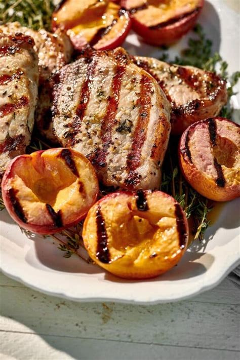 Grilled Pork Chops with Peaches Recipe — The Mom 100