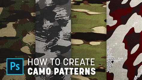 How To Create Custom Camouflage Patterns in Photoshop - YouTube