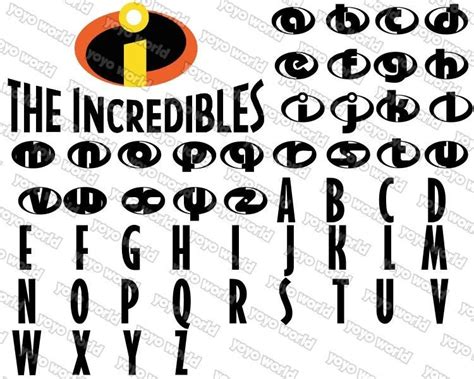 The Incredibles Alphabet Svg The Incredibles Font Let | Porn Sex Picture