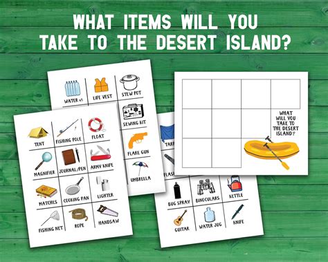 Desert Island Survival Group Communication Activity - Etsy Canada