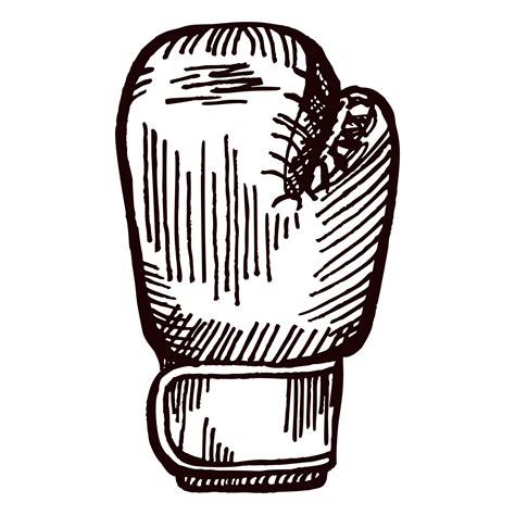 Boxing gloves sketch isolated. Sporting equipment for boxing in hand ...