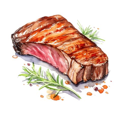 Steak Fast Food Watercolor, Steak, Dish, Watercolor PNG Transparent ...