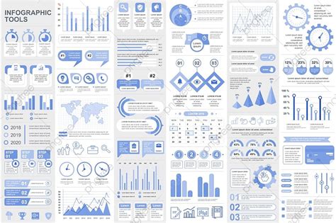 Bundle Infographic Elements Data Visualization Vector Design Template ...