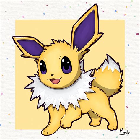 Im drawing all the eeveelutions as babies. Here’s the last one -Joltee ...