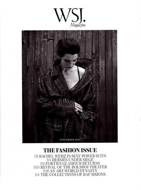 WSJ Magazine September 2011 Cover (WSJ)