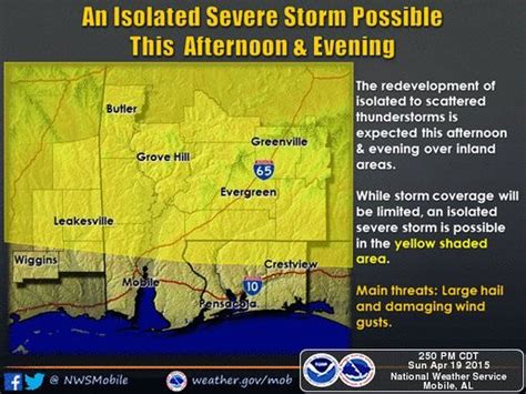 Chance of severe weather to remain north of Mobile - al.com