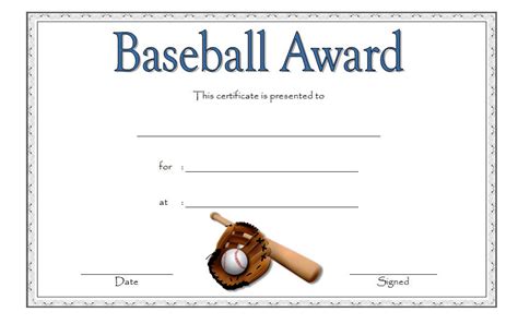 Editable Baseball Award Certificates [9+ Sporty Designs Free]