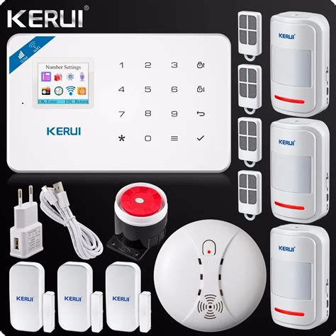 2018 W18 WIFI GSM SMS Home Burglar LCD GSM SMS Touch Screen Alarm Panel ...