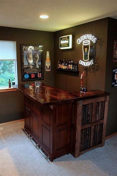 Small Home Bar Ideas And Space-Savvy Designs | Chronicinthekitchen in 2020 | Home bar rooms, Diy ...