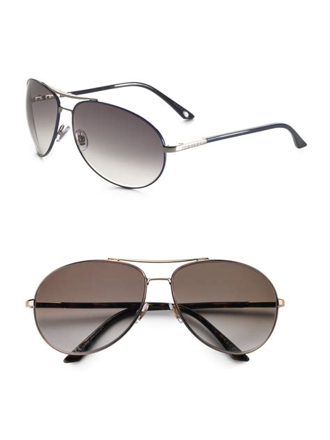 Gucci Aviator Sunglasses in Gold (dark gold frame, brown lens) | Lyst