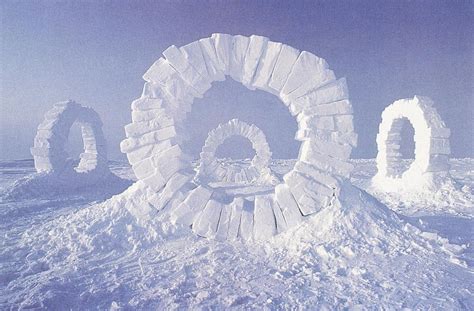 They quickly disappeared: Andy Goldsworthy's four massive ice sculptures at the North Pole