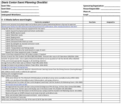 Event Checklist Template - 12+ Free Word, Excel, PDF Documents Download ...