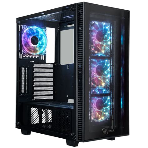Buy ROSEWILL ATX Mid Tower Gaming Computer Case with Tempered Glass and ...