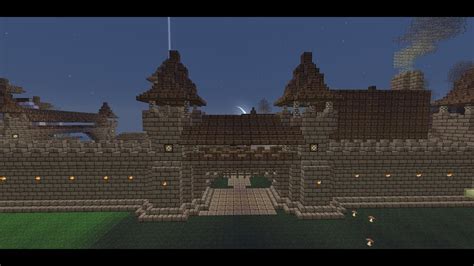 Minecraft Medieval Wall Gate- Tutorial -How to Build a Wall Gate - YouTube