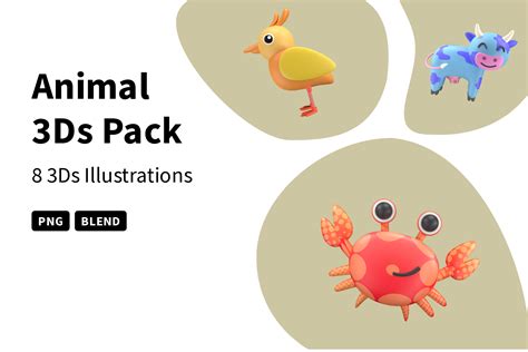 Premium Animal 3D Illustration pack from Animal 3D Illustrations