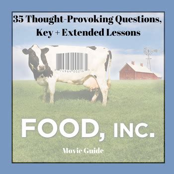 Food, Inc. Documentary Movie Guide | 35 Questions | Key Included!