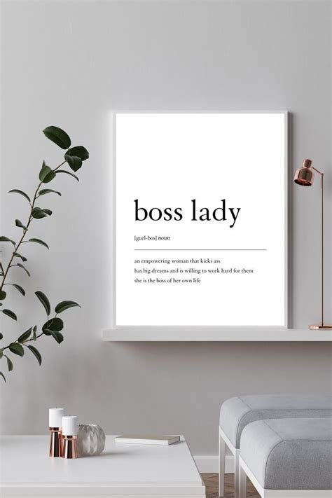 Boss Lady Printable Wall Art, Boss Lady Definition, Boss Babe Print ...