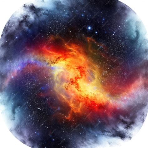 Premium AI Image | Watercolor painting of a nebula with stars and nebula.