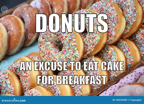 Funny meme with donuts stock image. Image of meme, social - 160225585