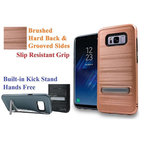 for 5.8" Samsung Galaxy S8 Case Phone Case Kick Stand Brushed Back Grip ...