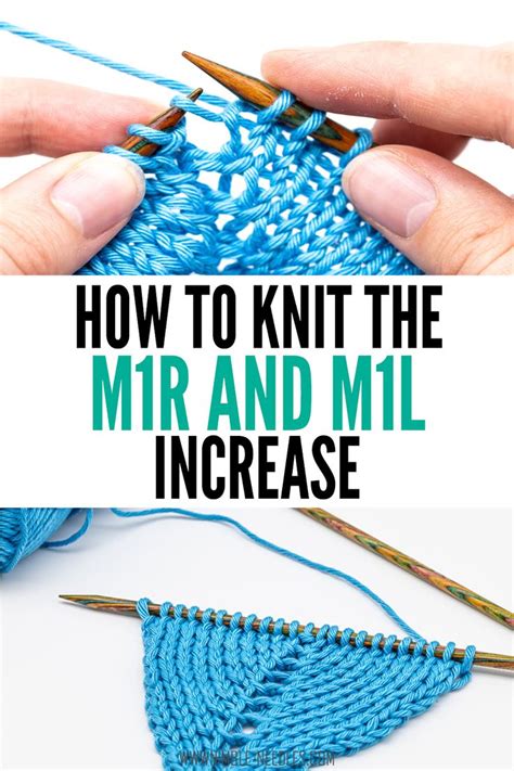 A step by step tutorial on how to knit m1r and m1l. Two very easy increases in knitting for ...