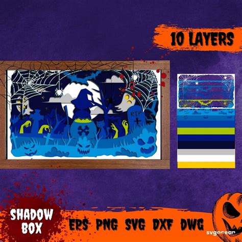 Halloween Shadow Box SVG vector for instant download - Svg Ocean — svgocean