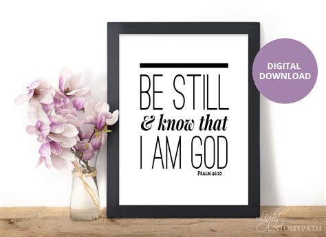 "Be Still and Know" - Printable Wall Art – Light Unto My Path