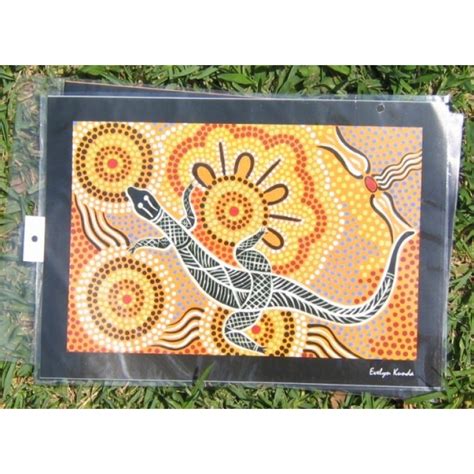 Aboriginal Art Print, Goanna People, A4