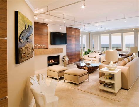 Modern Family Room With Fireplace