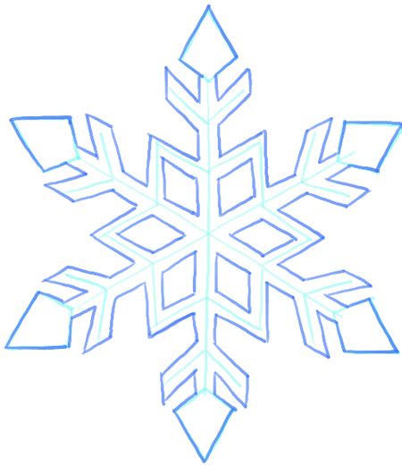 How to Draw a Snowflake Step by Step Drawing Tutorial - How to Draw Step by Step Drawing ...