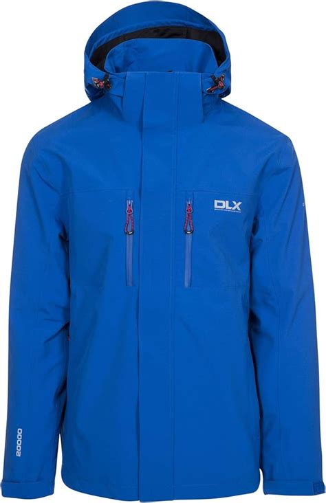 DLX Mens Oswalt Waterproof Hooded Jacket - Blue - M : Amazon.co.uk: Clothing