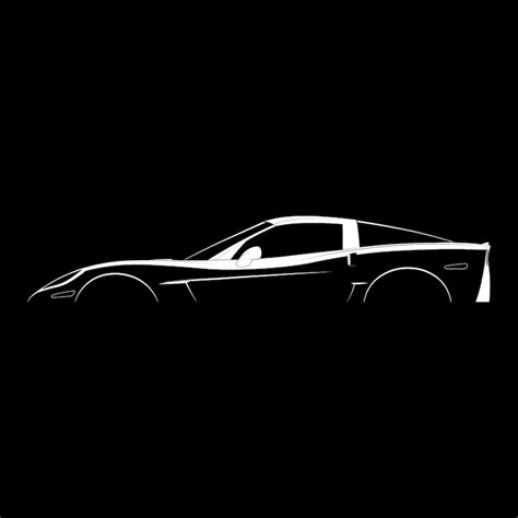 Chevrolet Corvette C6 Silhouette Vector File - Etsy