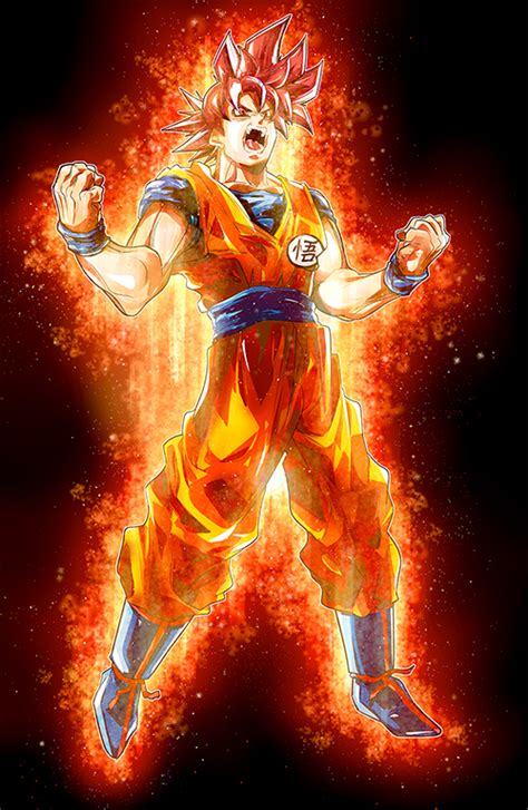 Goku Super Saiyan Red Poster - l3reezer