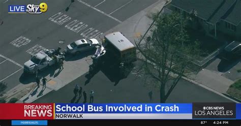 School bus involved in crash in Norwalk - CBS Los Angeles