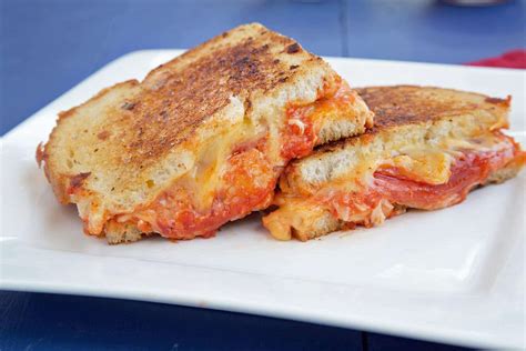 Pepperoni Pizza Grilled Cheese Sandwich Recipe - Chef Dennis