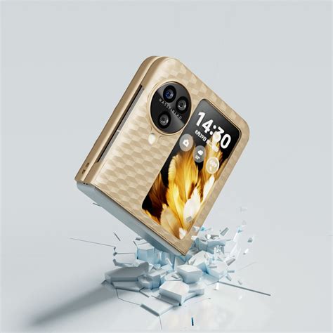 For OPPO Find N3 Flip Wave Pattern Matte PC Phone Case (Gold) – Alexnld.com