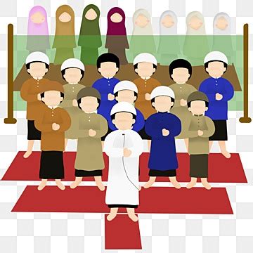 Umat Islam Sholat Berjamaah Di Masjid, Solat, Jamaah, Ramadhan PNG Transparan Clipart dan File ...