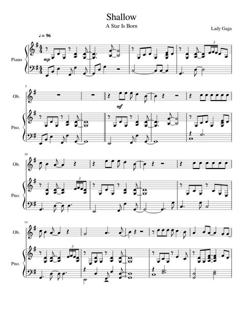 Shallow Sheet music for Piano, Flute, Oboe (Mixed Trio) | Musescore.com