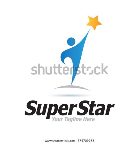 Logo Super Star Icon Element Template Stock Vector (Royalty Free) 374709988