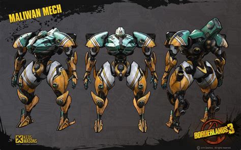 ArtStation - Borderlands 3 - Maliwan Mech | Borderlands, Borderlands art, Robot concept art