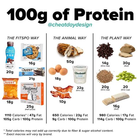 What Does 100g Of Protein Look Like? | Cheat Day Design