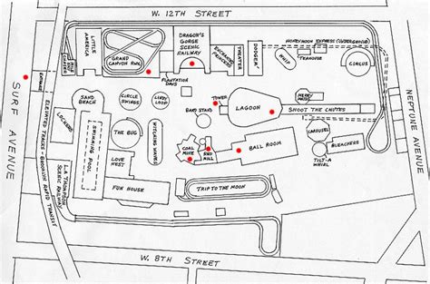 Luna Park 1930 - Map | Coney island amusement park, Coney island ...