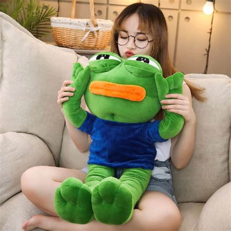 Sad Frog Plushie Pepe Frog Plush Toy Pepe Frog Meme Twitch | Etsy