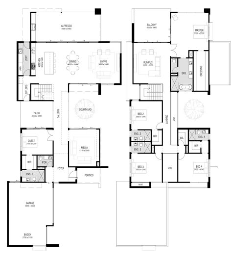 the floor plan for this modern home