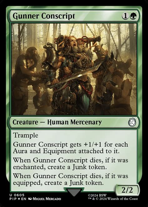 Gunner Conscript · Fallout (PIP) #605 · Scryfall Magic The Gathering Search