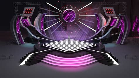 stage design for music concert Tv Set Design, Stage Set Design, Game Logo Design, Concert Stage ...