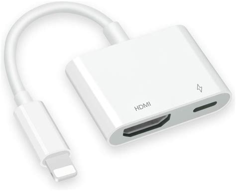 Lightning to HDMI Adapter - [Apple MFi Certified] 1080P HDMI Sync Screen Digital Audio AV ...