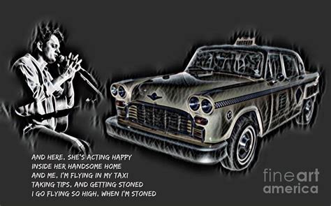 Harry Chapin Taxi Art and Lyrics Digital Art by Pd | Pixels