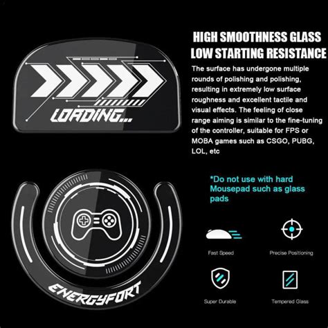 Glass Mouse Feet Sticker For GPW 2 G PRO X SUPERLIGHT Rounded Curved Edge Skates Glide Feet ...